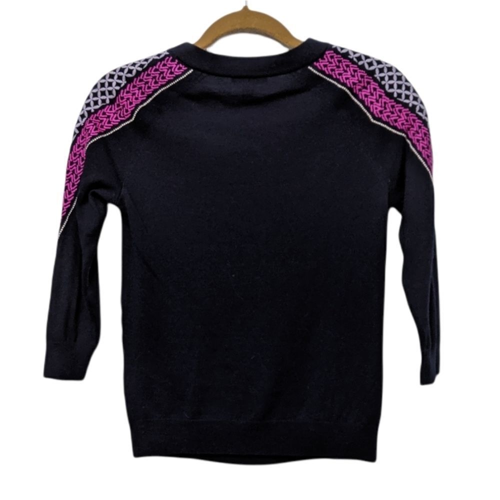 J. CREW Tippi Merino Wool Embroidered Tile Sweater XXS - Picture 5 of 7